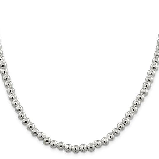 Sterling Silver 6.10mm Beaded Box Chain