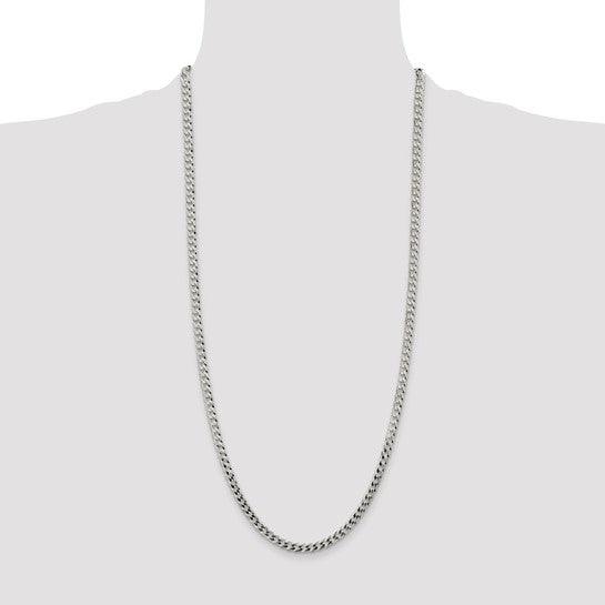 Sterling Silver 4.5mm Close Link Flat Curb Chain