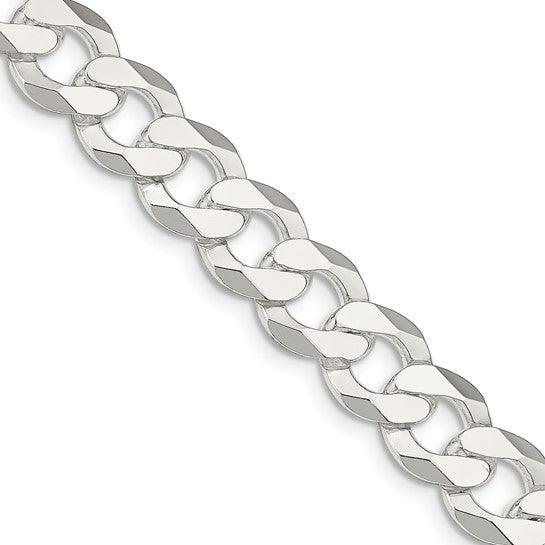 Sterling Silver 14mm Close Link Flat Curb Chain