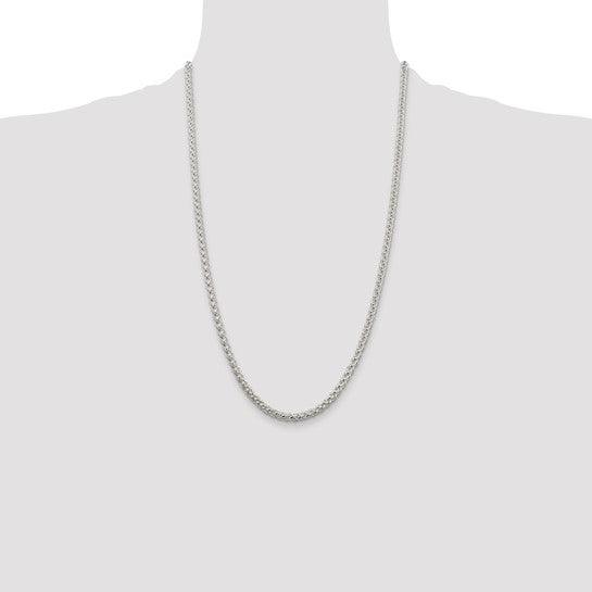 Sterling Silver 4mm Round Spiga Chain