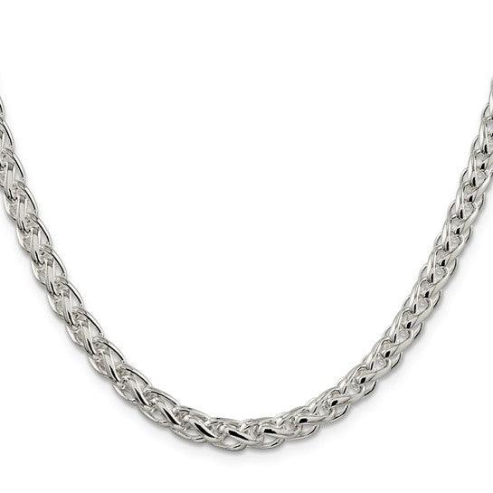 Sterling Silver 6mm Round Spiga Chain