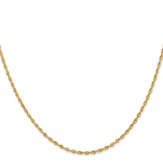 14k 1.85mm Diamond Cut Quadruple Rope Chain