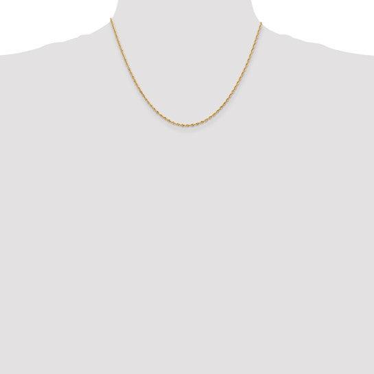14k 1.85mm Diamond Cut Quadruple Rope Chain
