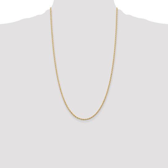 14k 2.00mm Diamond-cut Quadruple Rope Chain