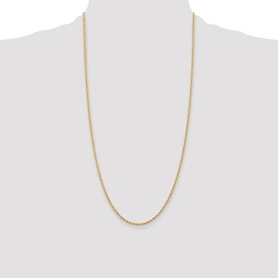 14k 2.00mm Diamond-cut Quadruple Rope Chain