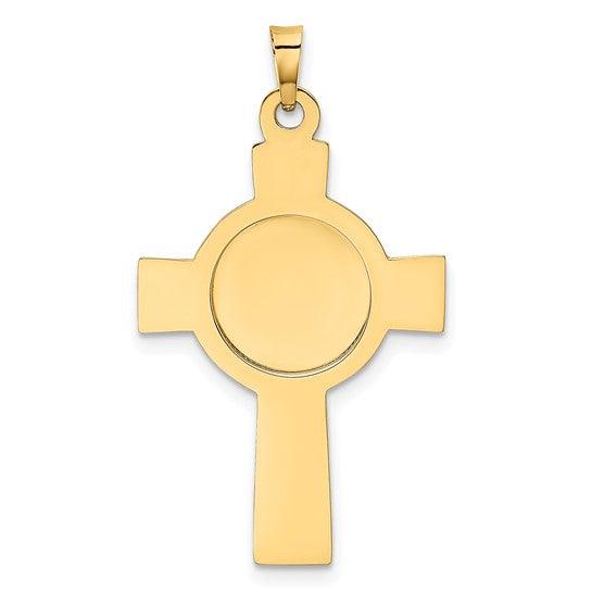 14k Cross w-St. Christopher Medal Pendant