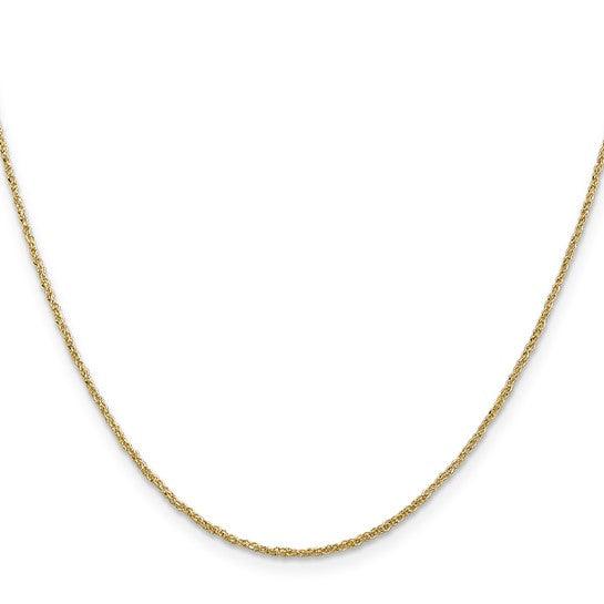 14K 14" 1.1mm Ropa Chain