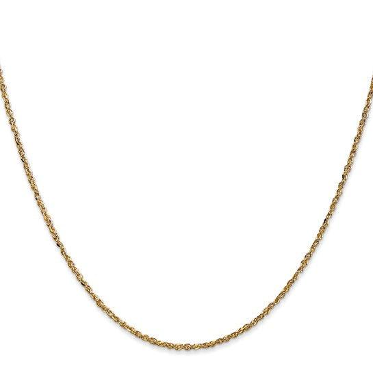 14k 14" 1.7mm Ropa Chain