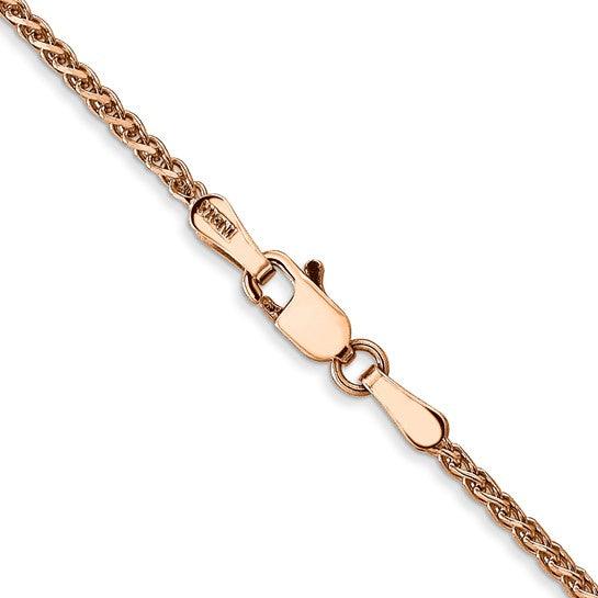 14k Rose Gold 1.70mm Spiga Chain