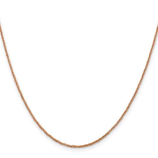14K Rose Gold 1.1mm Ropa Chain