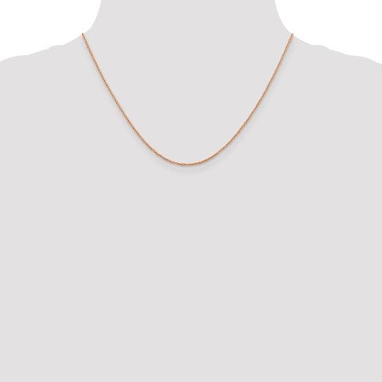 14K Rose Gold 1.1mm Ropa Chain