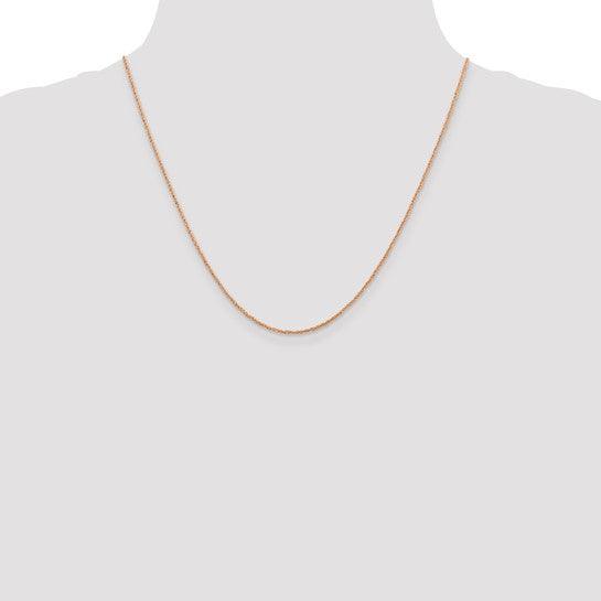 14K Rose Gold 1.1mm Ropa Chain