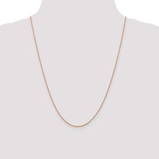 14K Rose Gold 1.1mm Ropa Chain