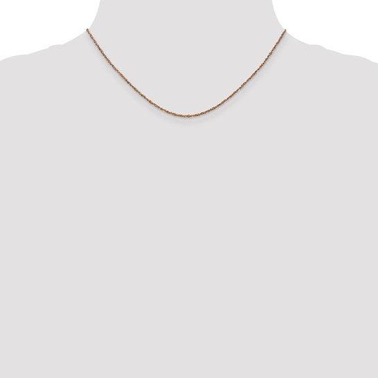 14K Rose Gold 1.7mm Ropa Chain