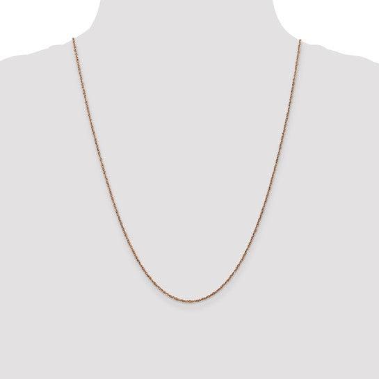 14K Rose Gold 1.7mm Ropa Chain