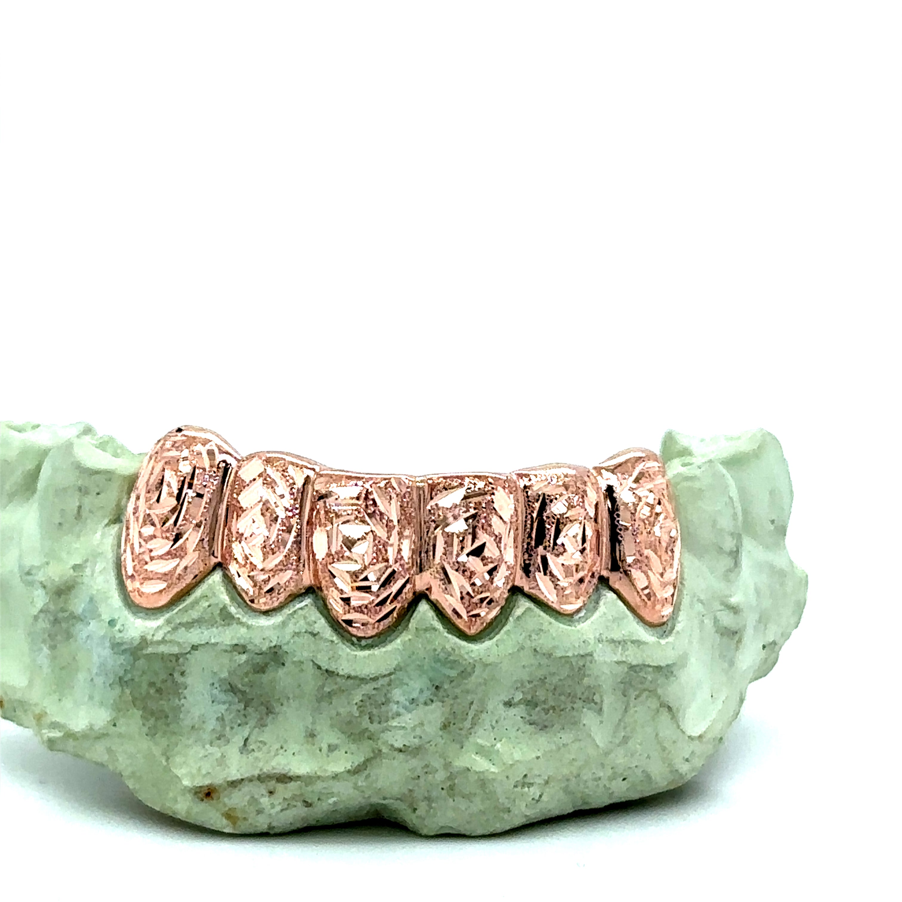 6pc Rose Gold Rose Cut Grillz