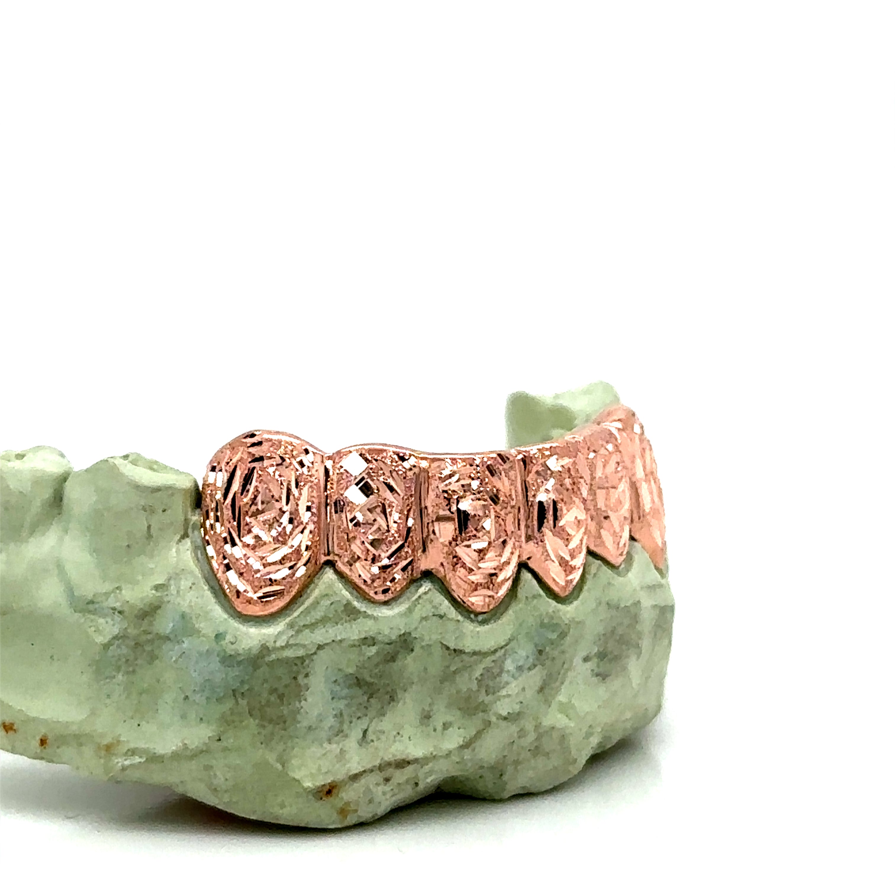 6pc Rose Gold Rose Cut Grillz