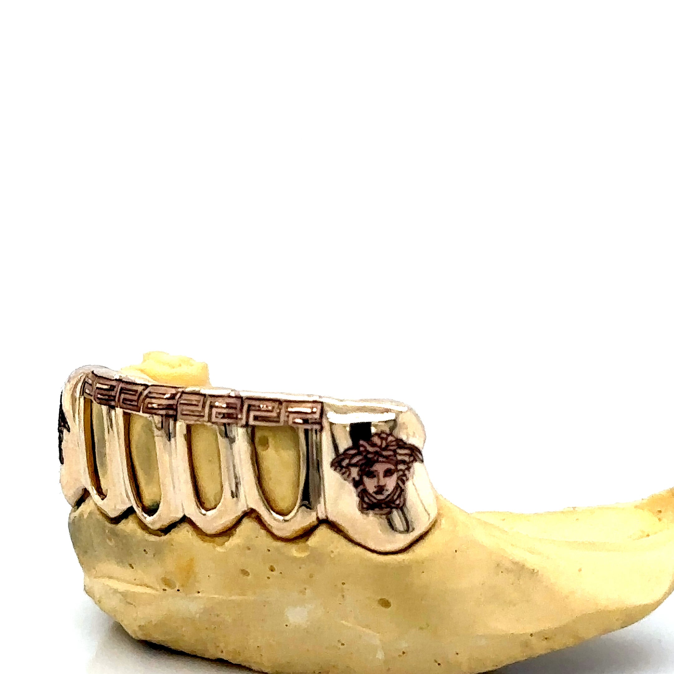 6pc Gold Versace Open Face Bottom Grillz