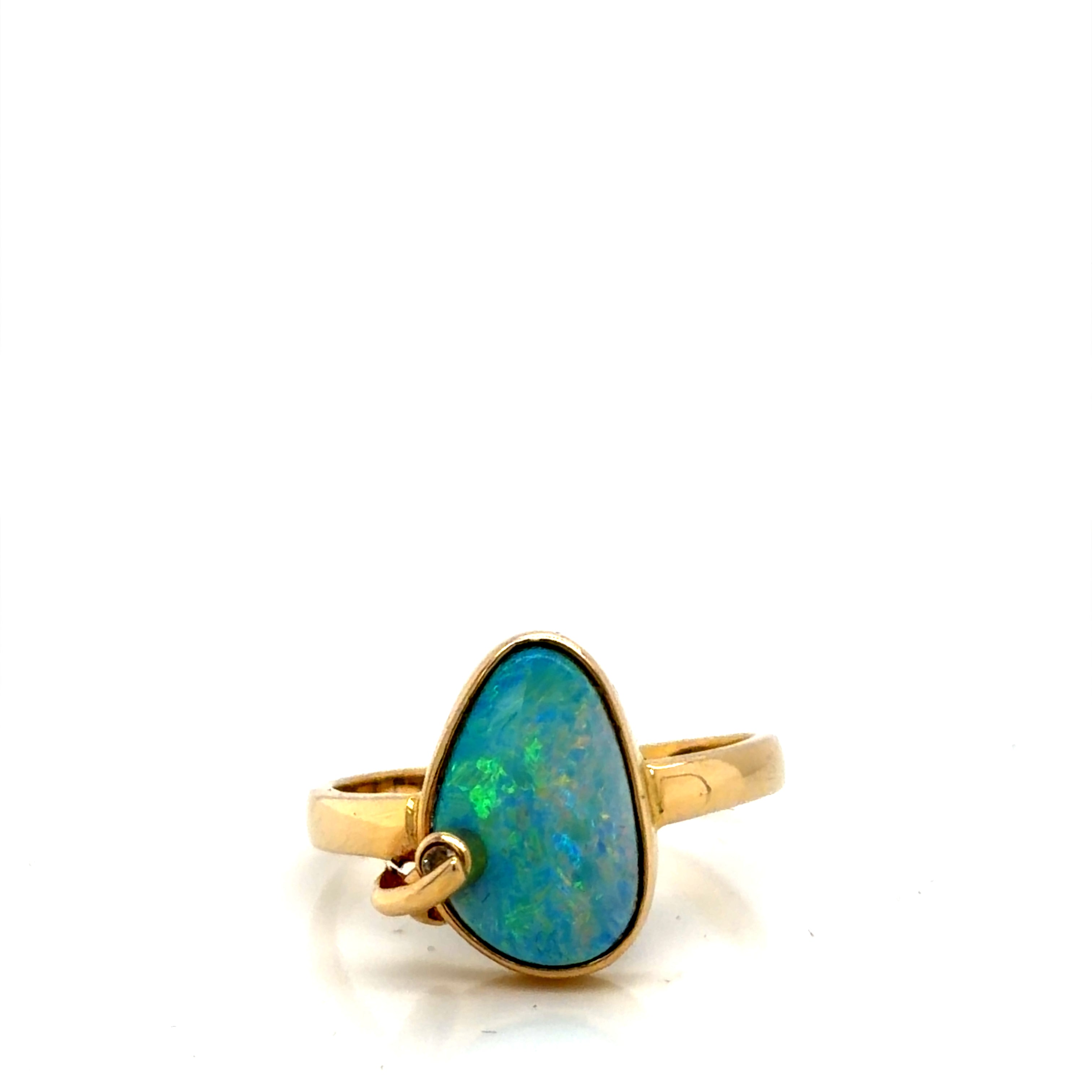 14k Gold Fancy Opal Ring 3.9g