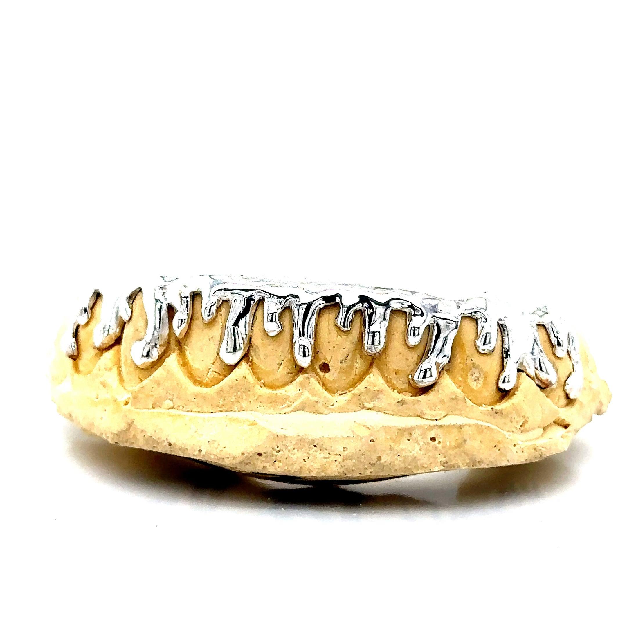 8pc Silver Drippage Bottom Grillz