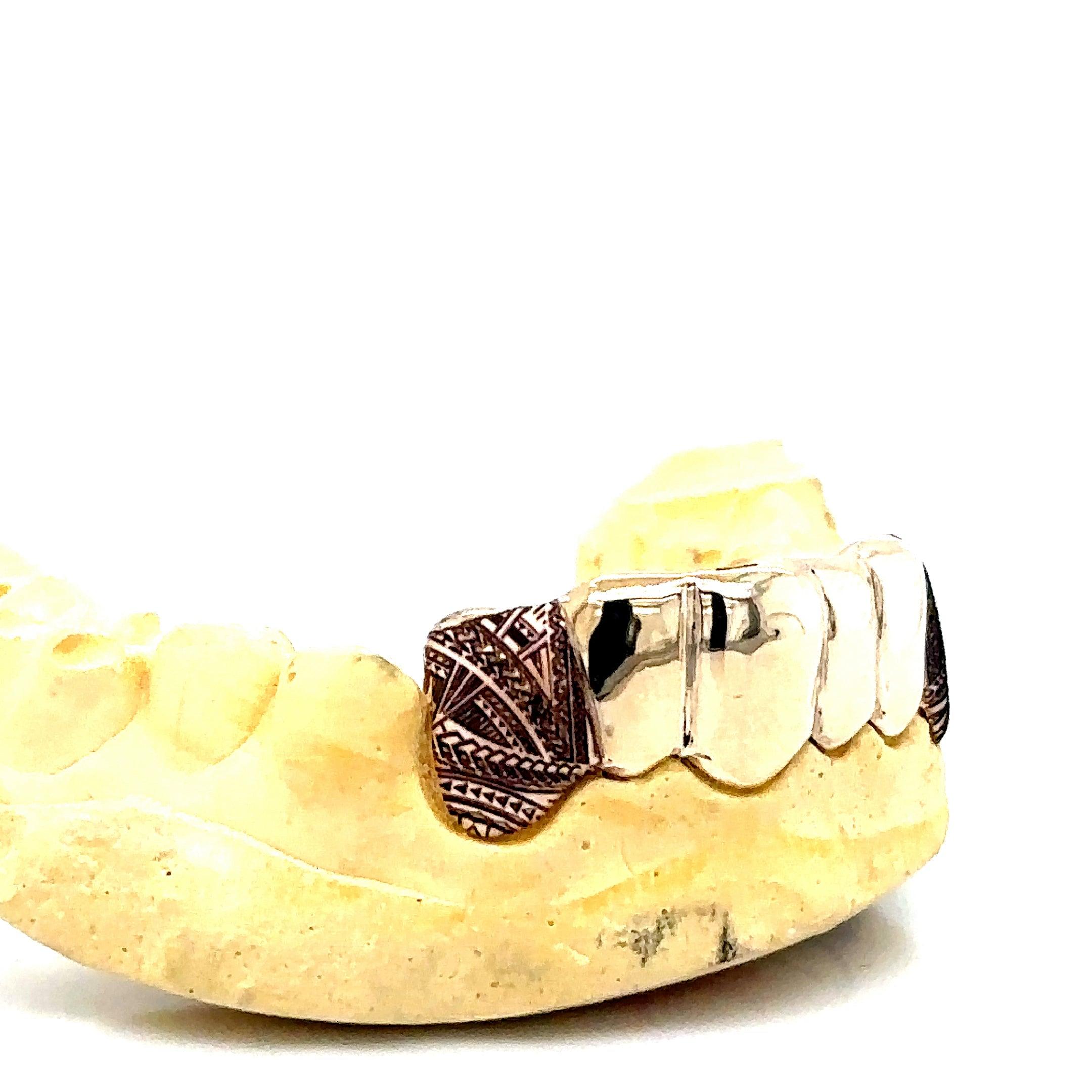 6pc Gold Polynesian Fang Grillz