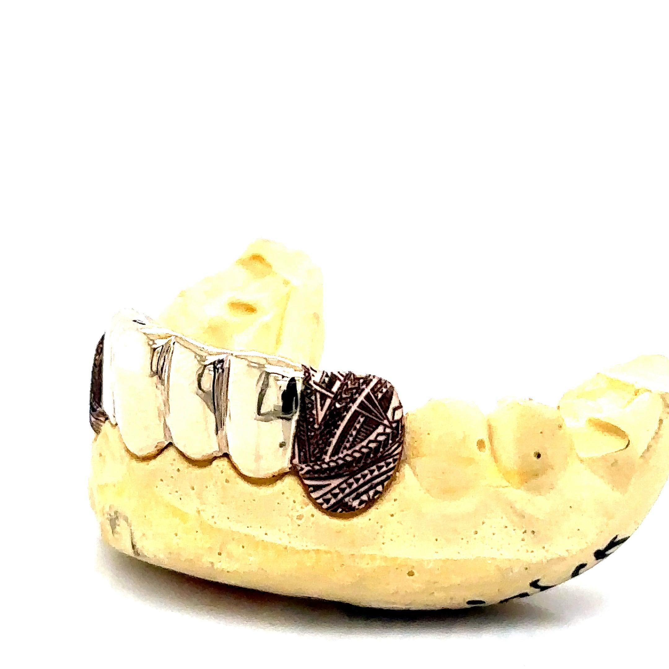 6pc Gold Polynesian Fang Grillz