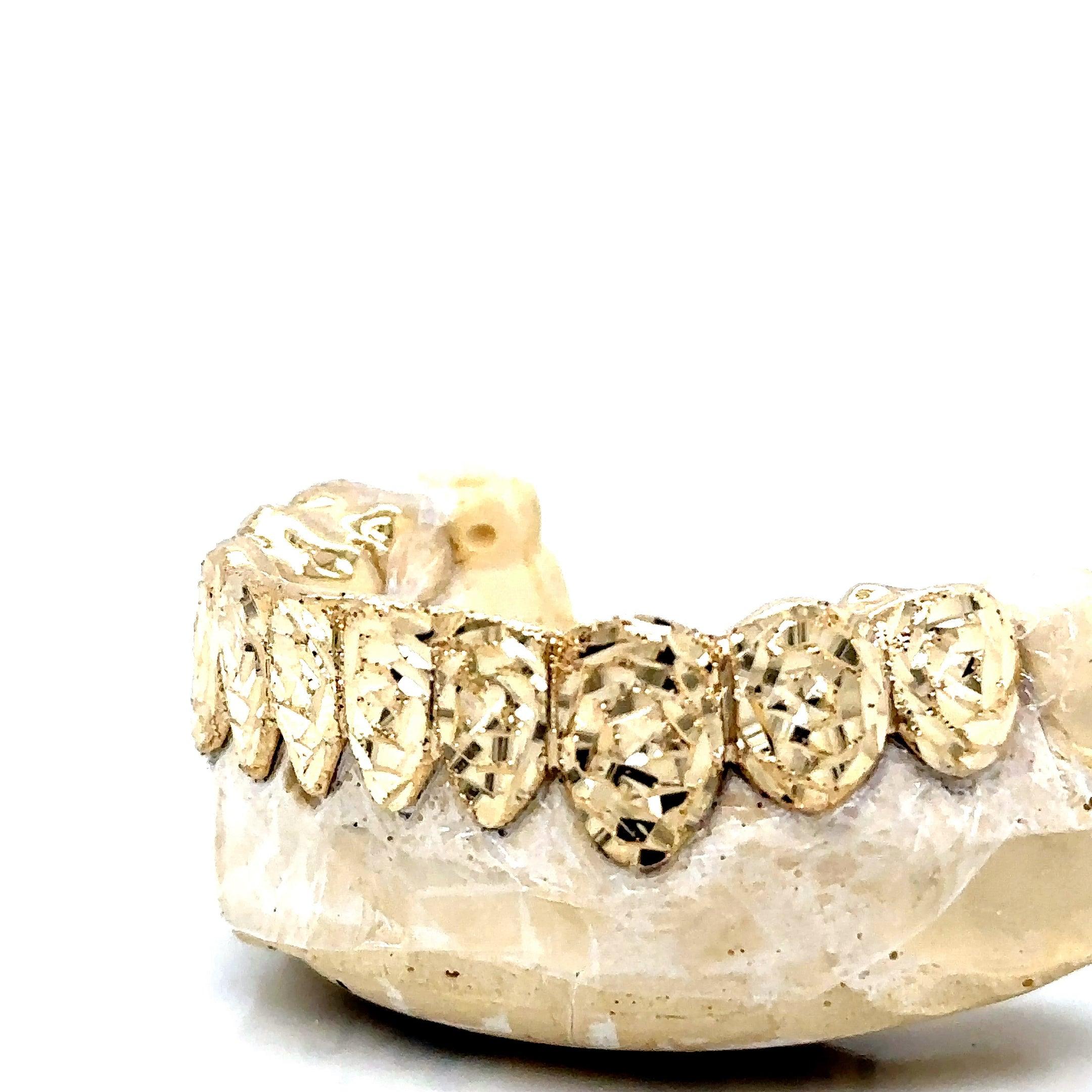 10pc Gold Rose Cut Bottom Grillz