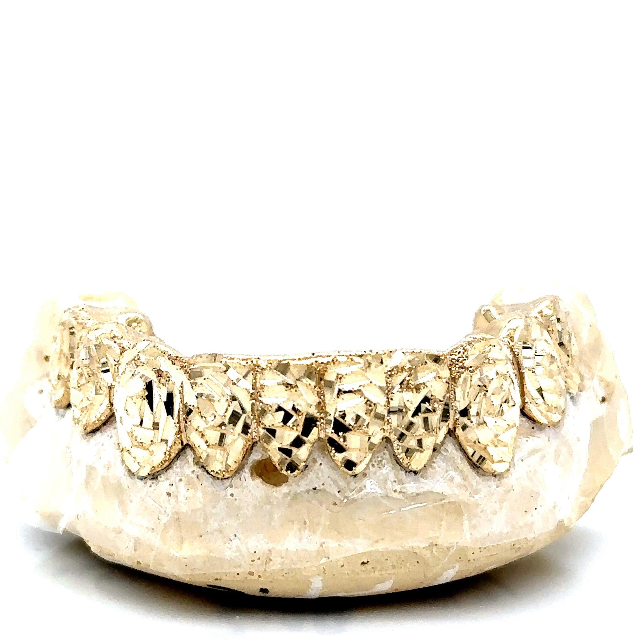 10pc Gold Rose Cut Bottom Grillz
