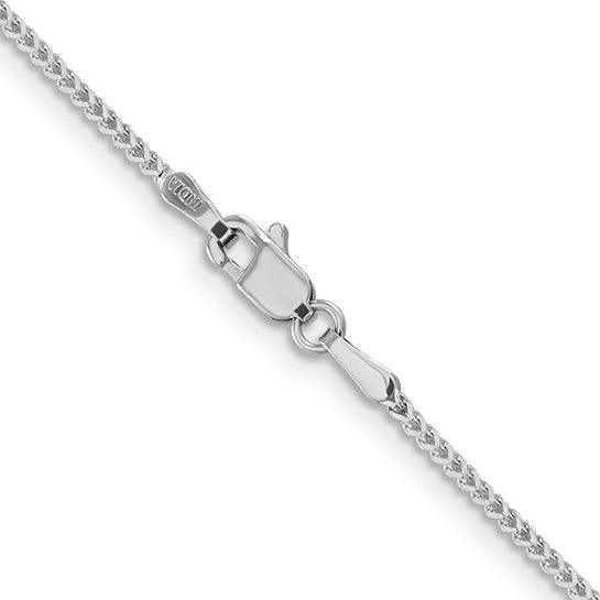 14k White Gold 1.0mm Franco Chain