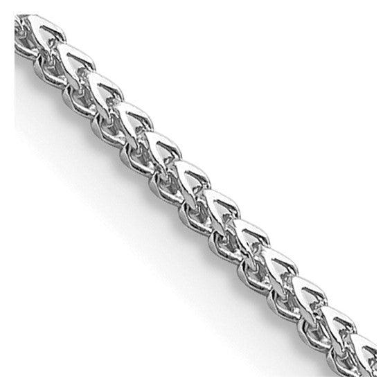 14k White Gold 1.0mm Franco Chain