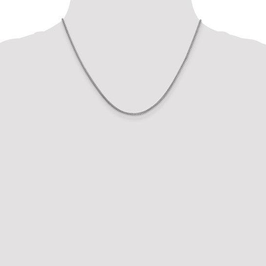 14k White Gold 1.3mm Franco Chain