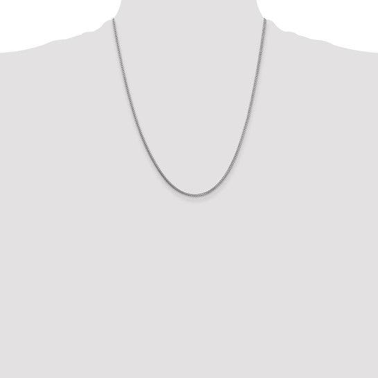 14k White Gold 1.3mm Franco Chain