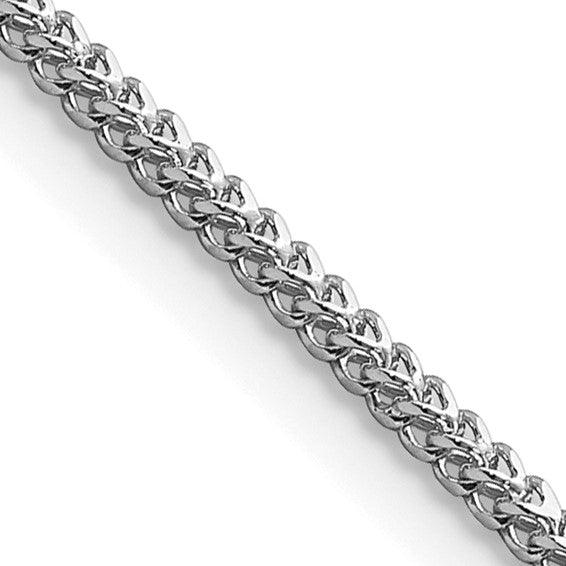 14k White Gold 1.3mm Franco Chain