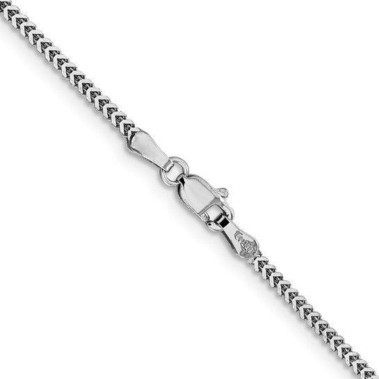 14k White Gold 1.4mm Franco Chain