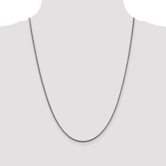 14k White Gold 1.4mm Franco Chain
