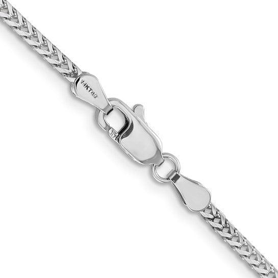 14k White Gold 2.0mm Franco Chain