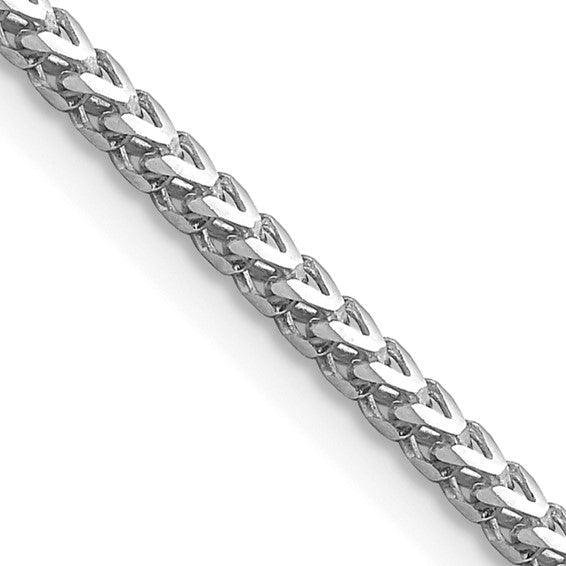 14k White Gold 2.0mm Franco Chain