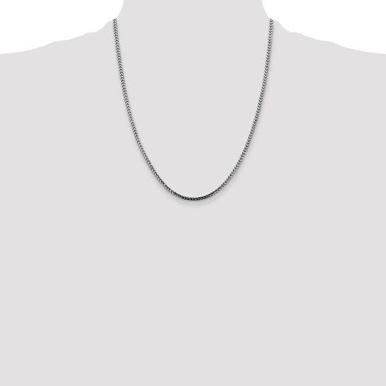 14k White Gold 2.5mm Franco Chain