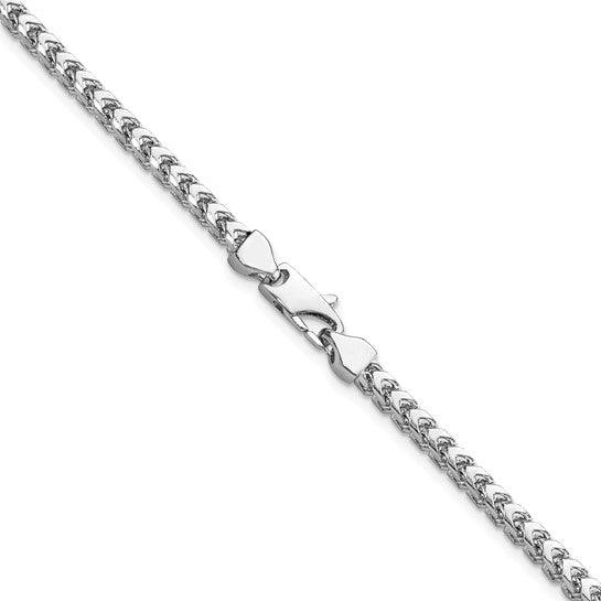 14k White Gold 3.0mm Franco Chain