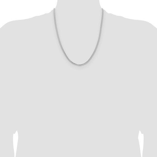 14k White Gold 3.0mm Franco Chain