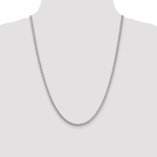 14k White Gold 3.0mm Franco Chain