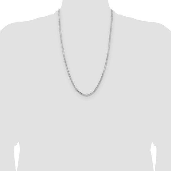 14k White Gold 3.0mm Franco Chain
