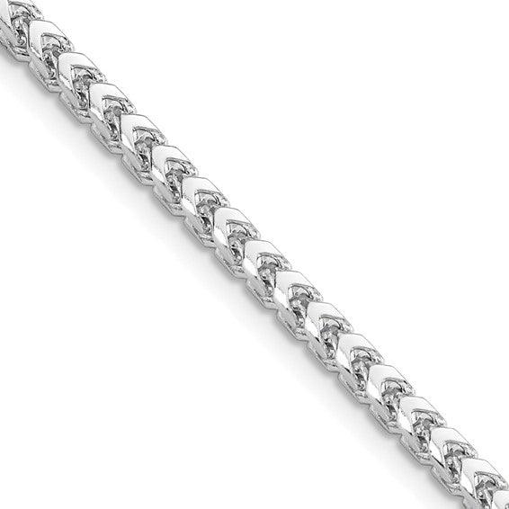 14k White Gold 3.0mm Franco Chain