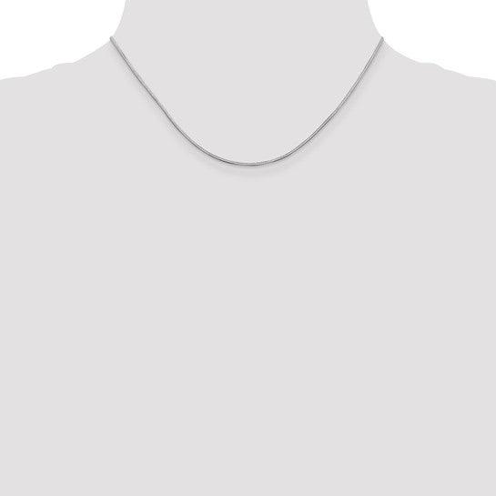 14k White Gold 1.00mm Octagonal Snake Chain