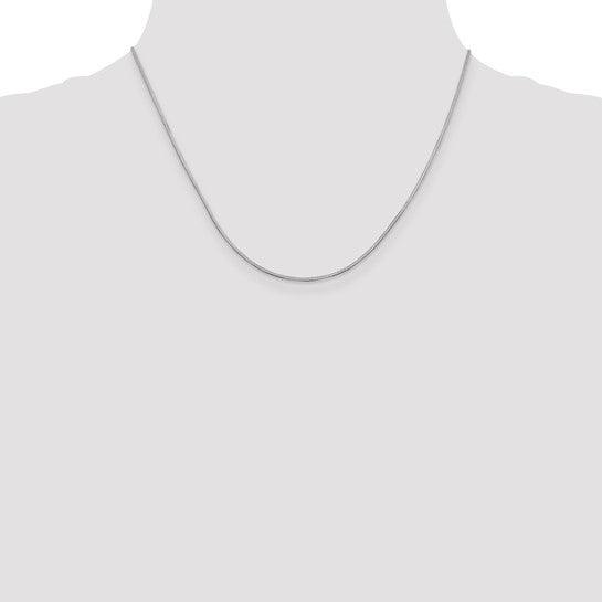 14k White Gold 1.00mm Octagonal Snake Chain