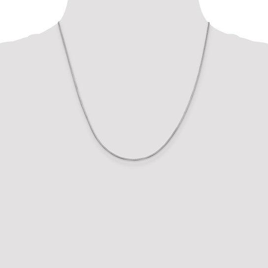 14k White Gold 1.00mm Octagonal Snake Chain