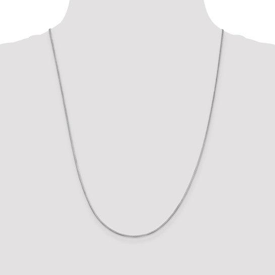 14k White Gold 1.00mm Octagonal Snake Chain