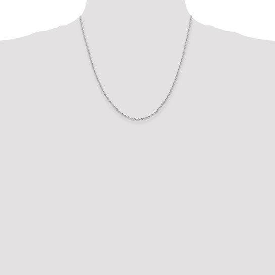 14k White Gold 1.85mm Diamond Cut Quadruple Rope Chain
