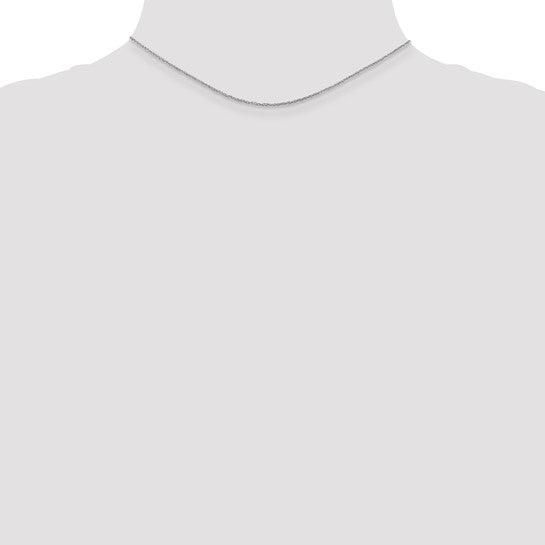 14K White Gold 14" 1.1mm Ropa Chain