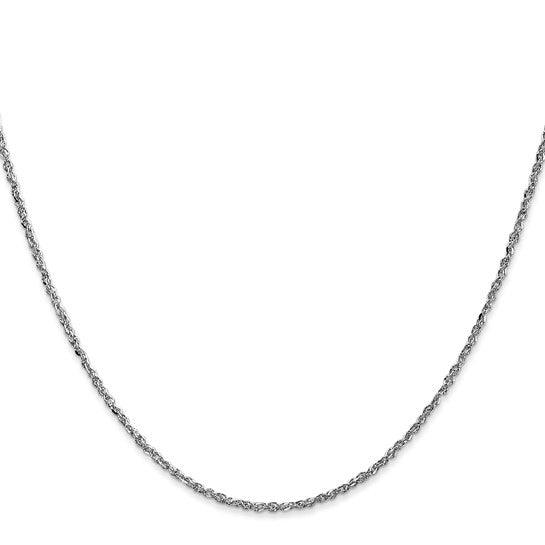 14K White Gold 14" 1.7mm Ropa Chain